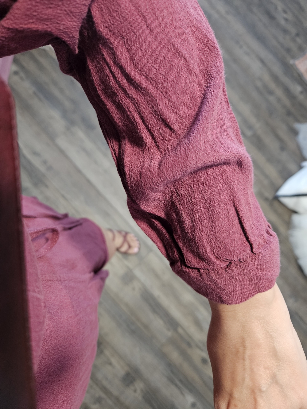 Women’s Plum V-Neck Long Sleeve Wrap Dress - Picture 7 of 10